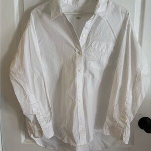 Wilfred Crisp White Over Sized Button Down Shirt